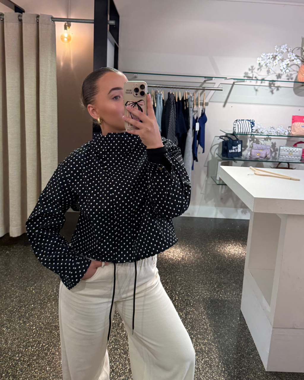 Puk dots jacket - Black