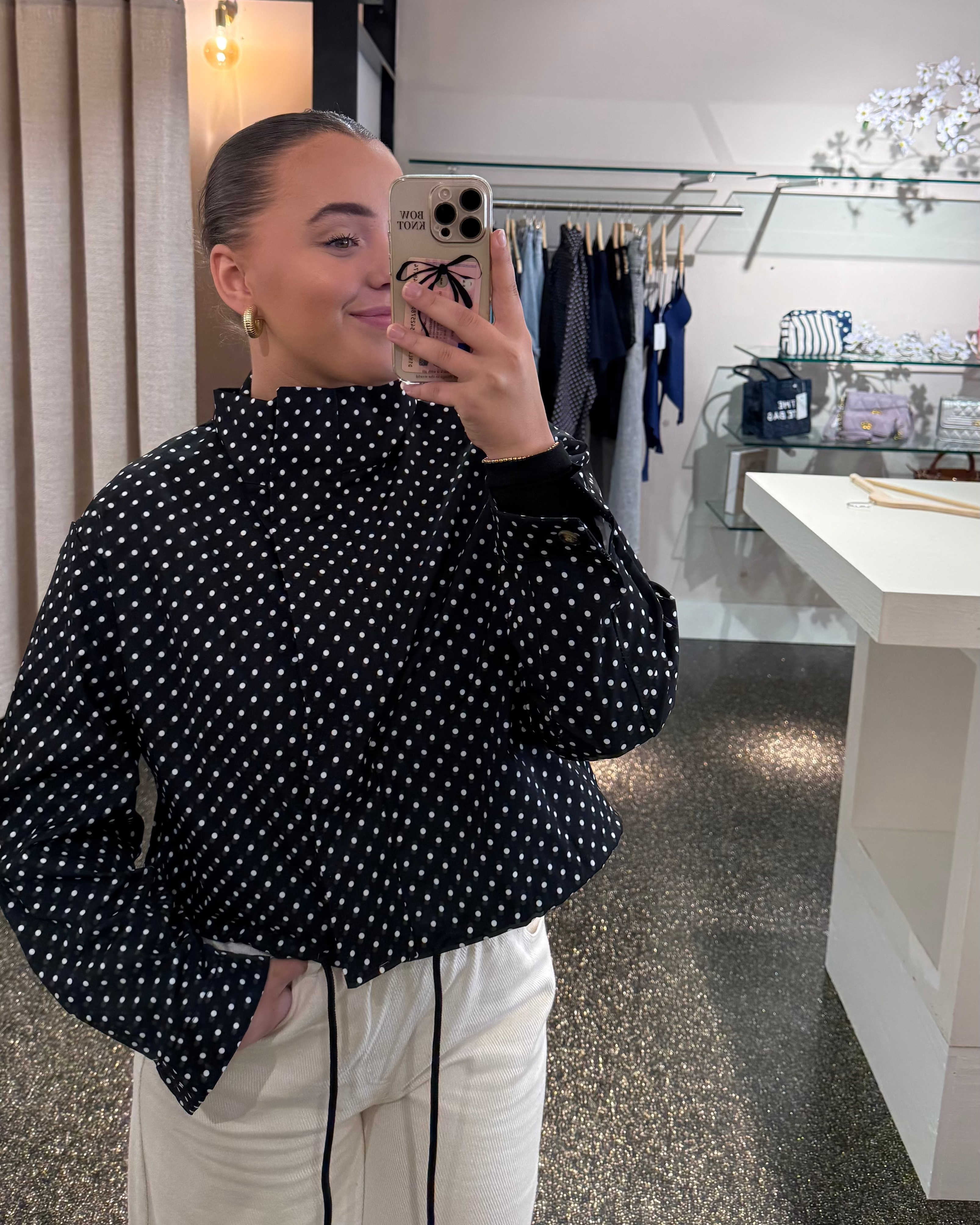 Puk dots jacket - Black