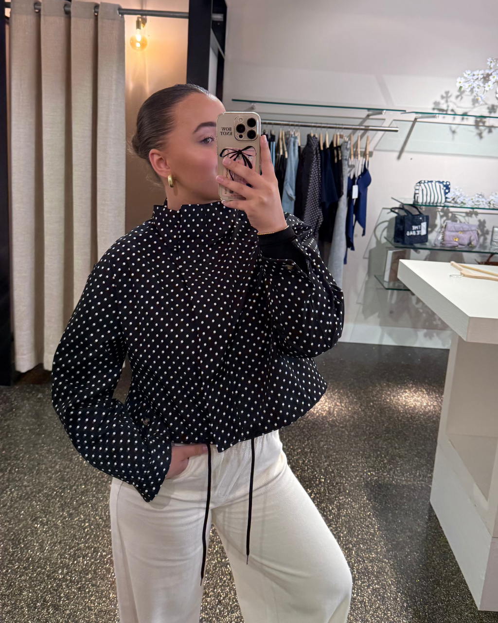 Puk dots jacket - Black