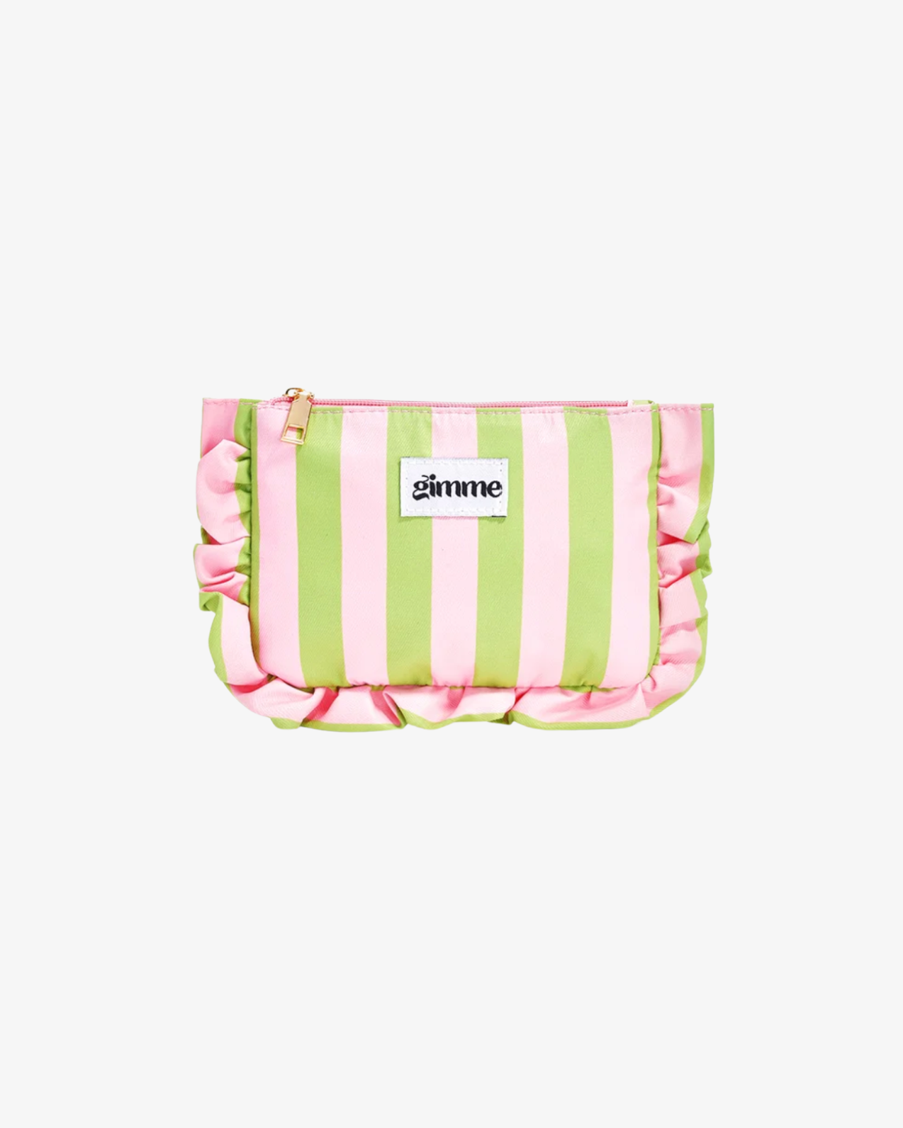 Striped make up bag - Green/Pink