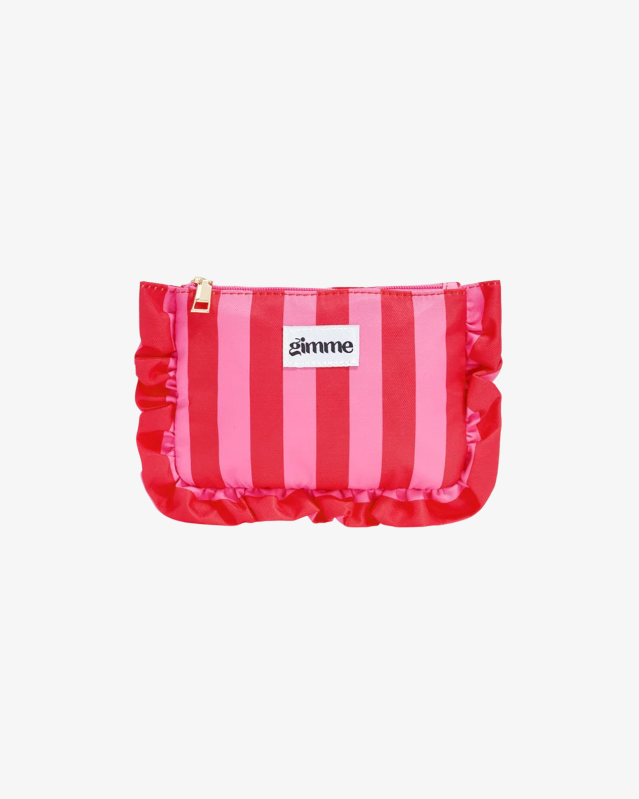 Striped make up bag - Red/Pink