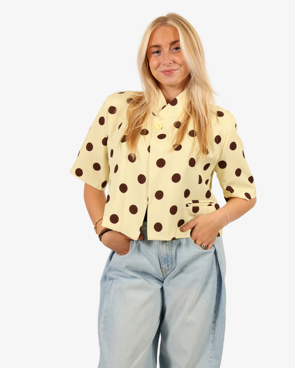 Dots blazer - Yellow