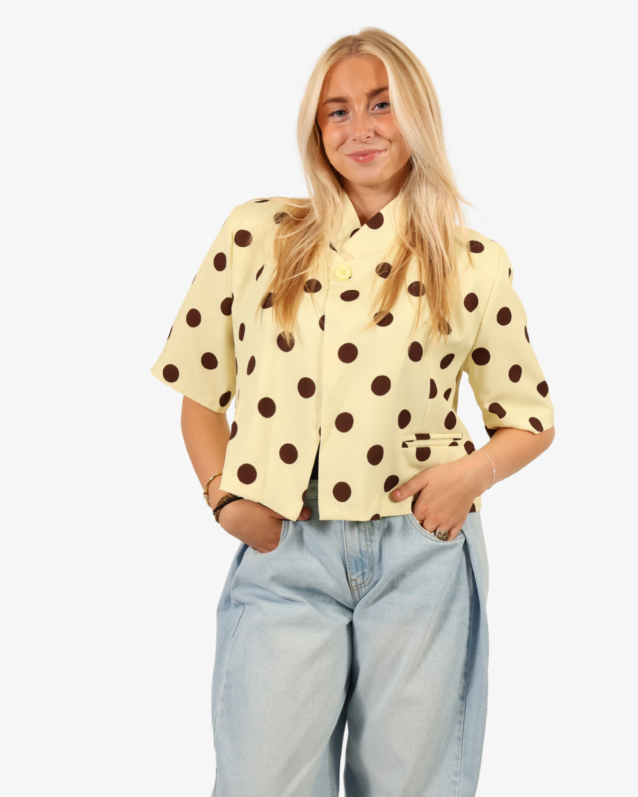 Dots blazer - Yellow