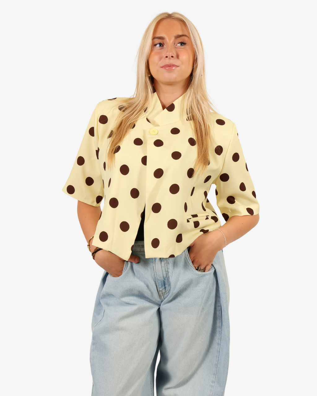 Dots blazer - Yellow