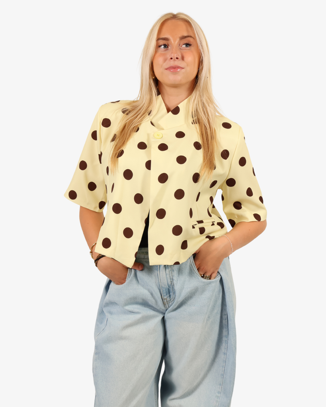 Dots blazer - Yellow