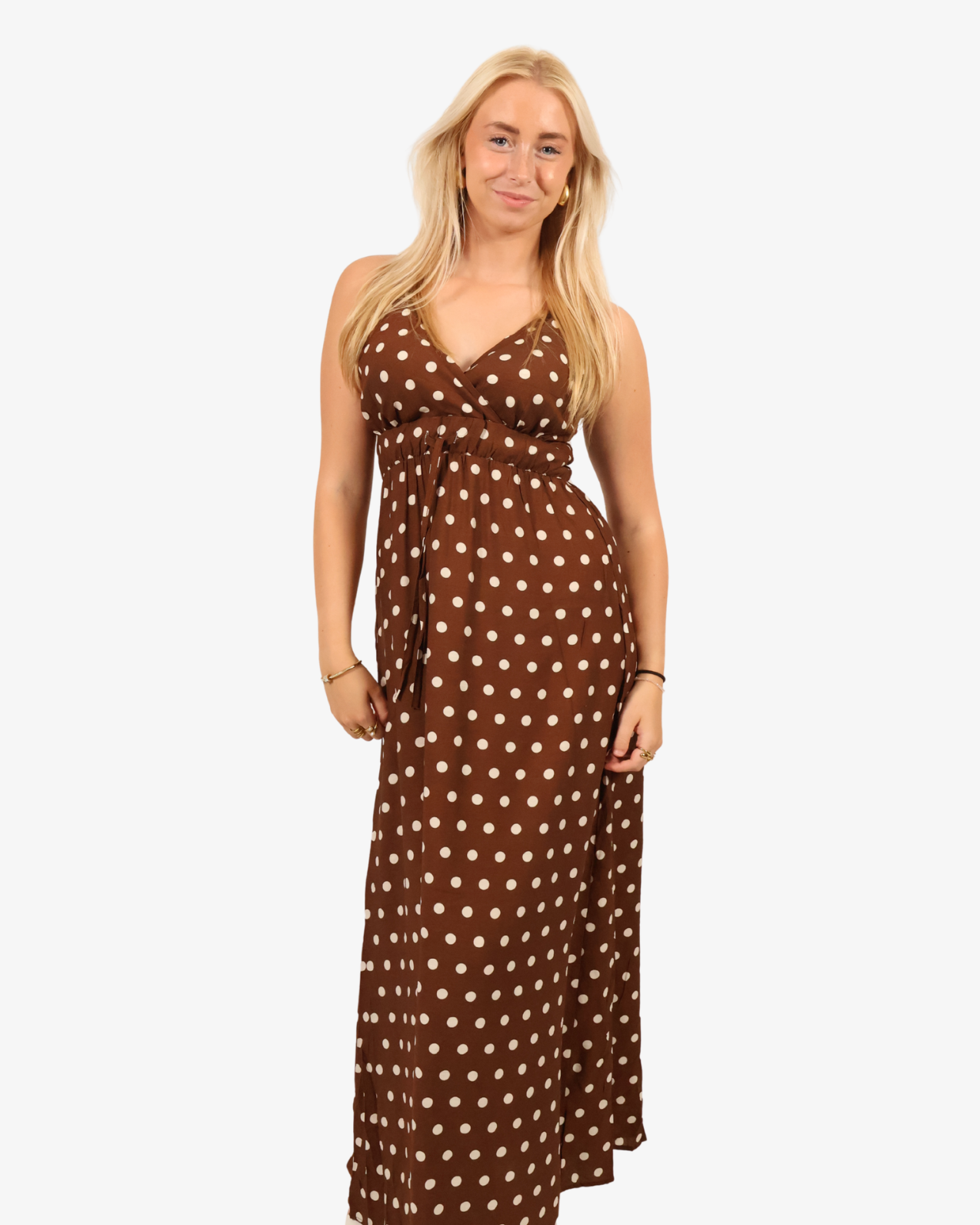 Elin dots dress - Brown