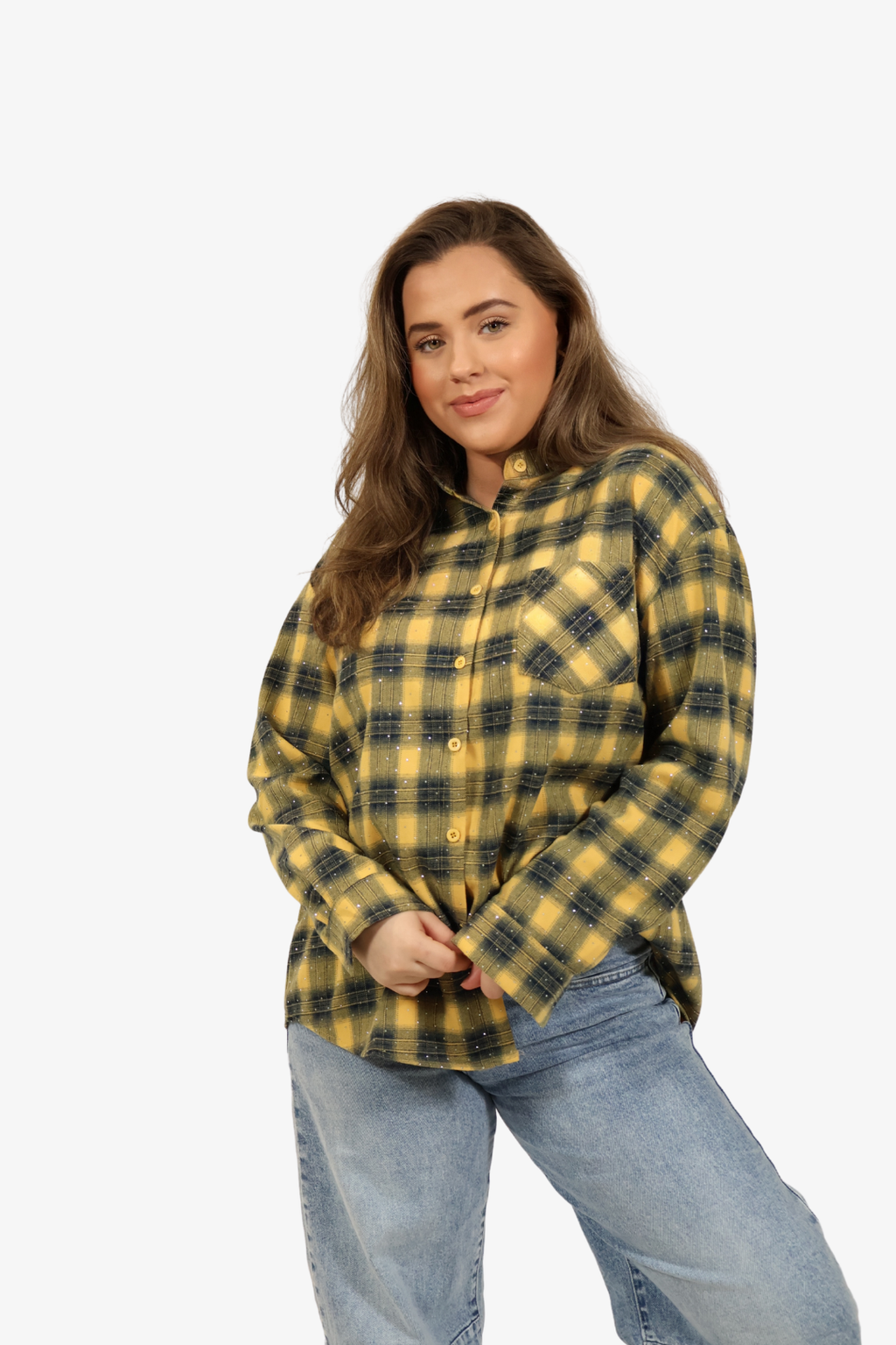 Ivy rhinestone blouse - Yellow