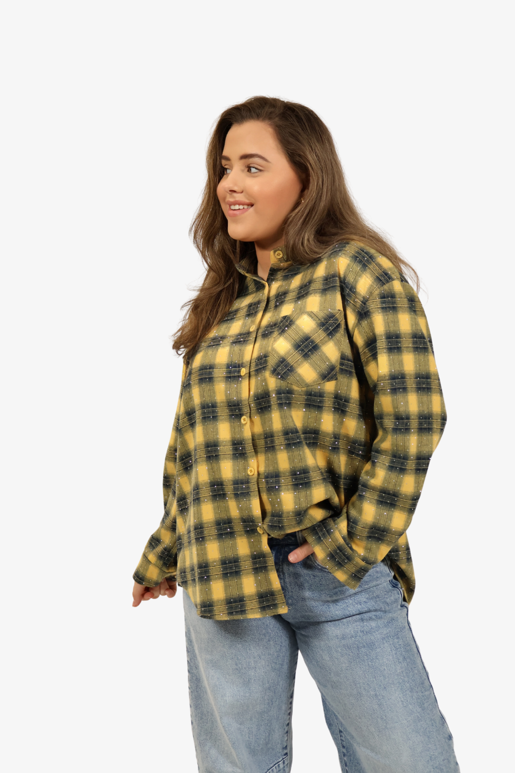 Ivy rhinestone blouse - Yellow