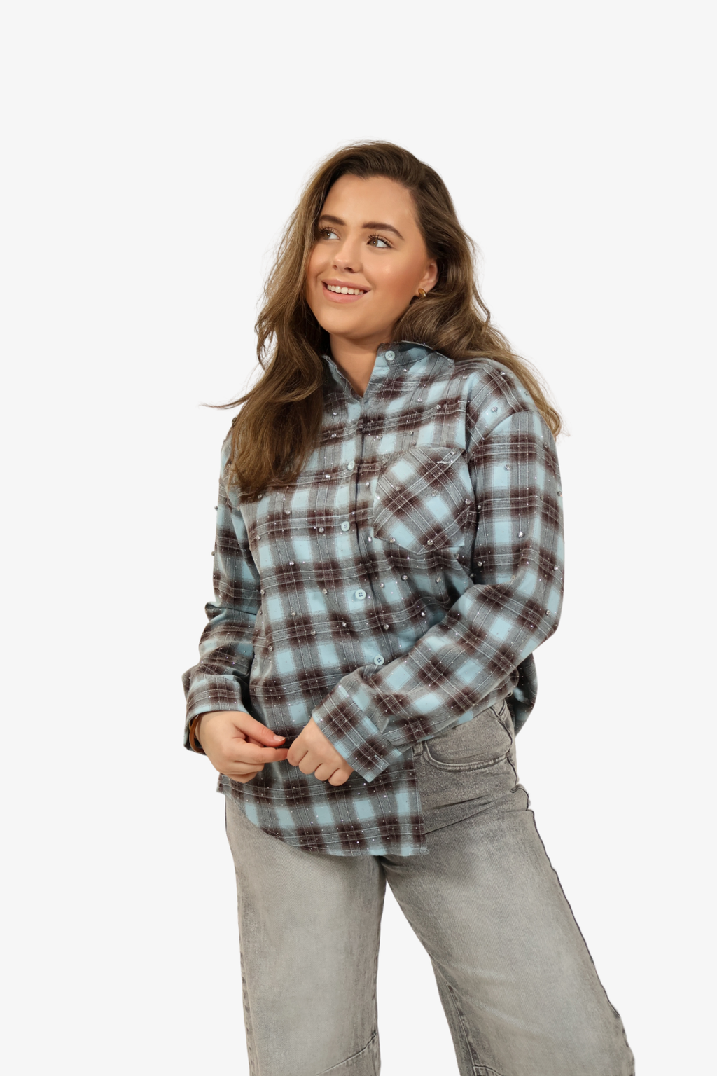 Ivy rhinestone blouse - Blue