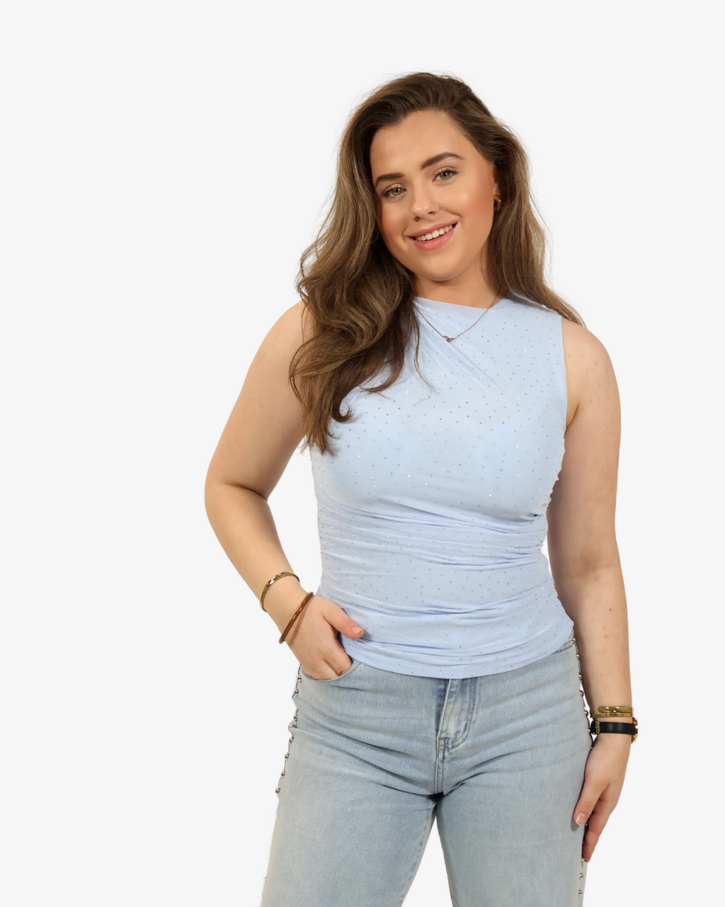 Livia glitter top - Blue
