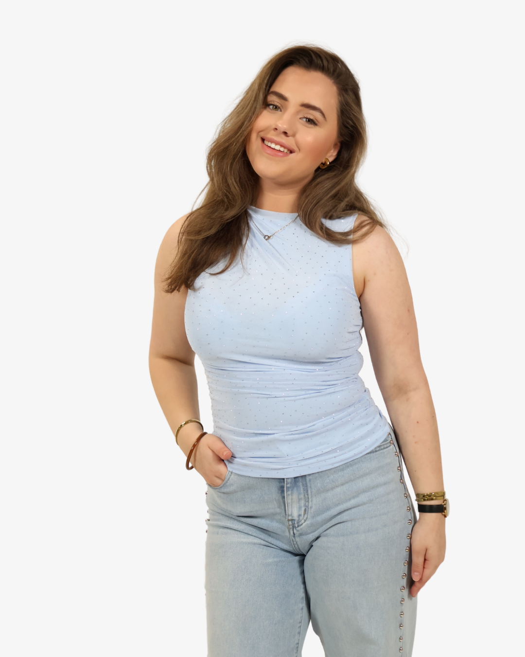 Livia glitter top - Blue