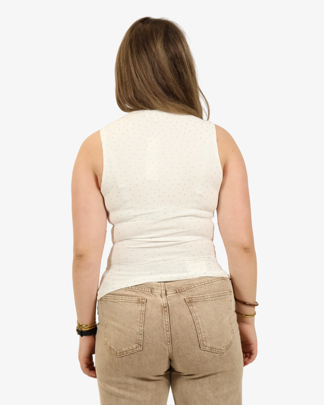 Livia glitter top - White