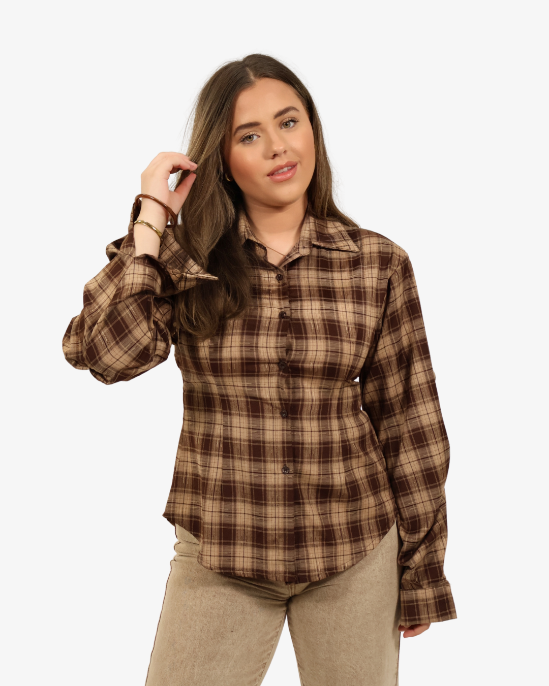 Holly tailored blouse - Brown