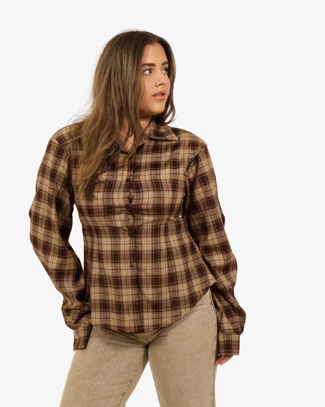 Holly tailored blouse - Brown