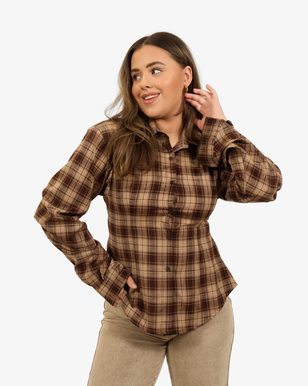 Holly tailored blouse - Brown