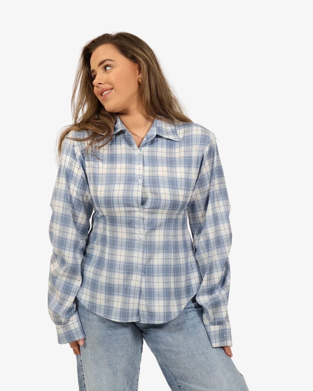 Holly tailored blouse - Light blue