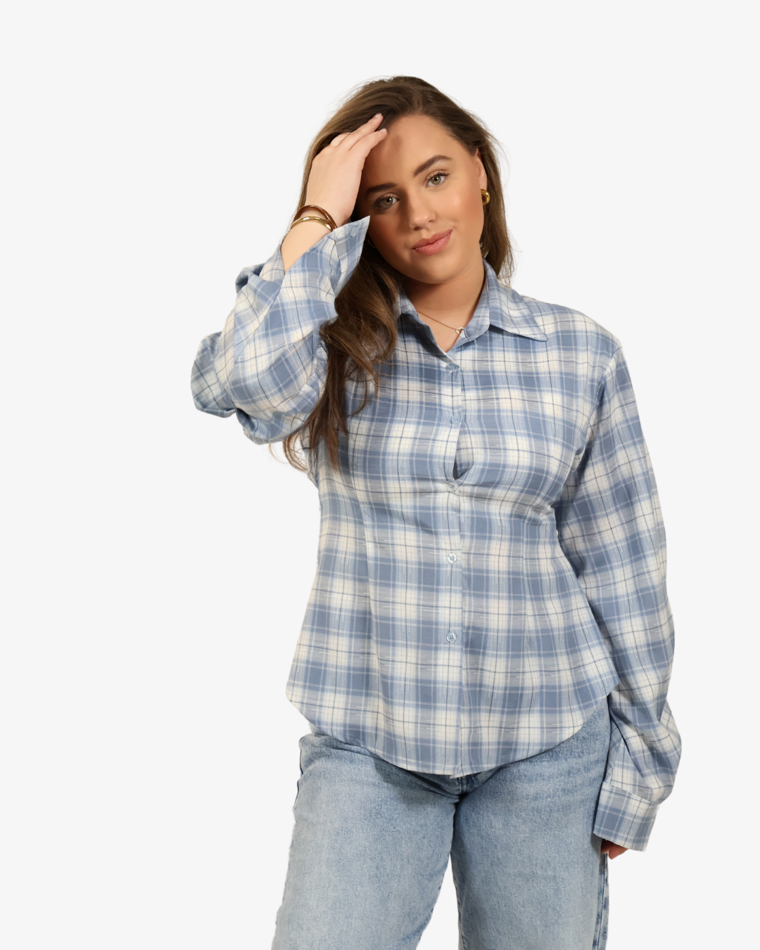 Holly tailored blouse - Light blue